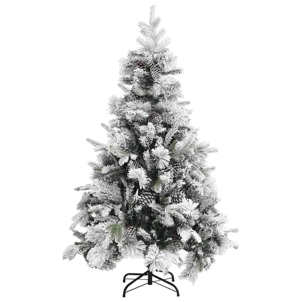 Christmas Tree with Flocked Snow&Cones 120 cm PVC&PE