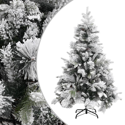 Christmas Tree with Flocked Snow&Cones 150 cm PVC&PE