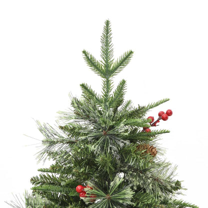 Pre-lit Christmas Tree with Pine Cones Green 120 cm PVC&PE