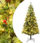 Pre-lit Christmas Tree with Pine Cones Green 195 cm PVC&PE