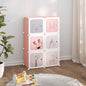 Cube Storage Cabinet for Kids with 6 Cubes Pink PP