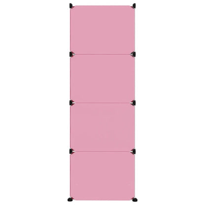 Cube Storage Cabinet for Kids with 12 Cubes Pink PP