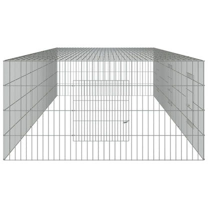 3-Panel Rabbit Cage 325x109x54 cm Galvanised Iron