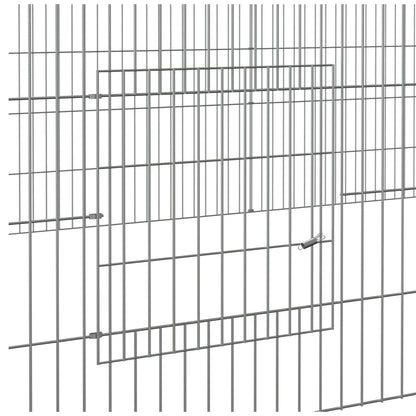 3-Panel Rabbit Cage 325x109x54 cm Galvanised Iron