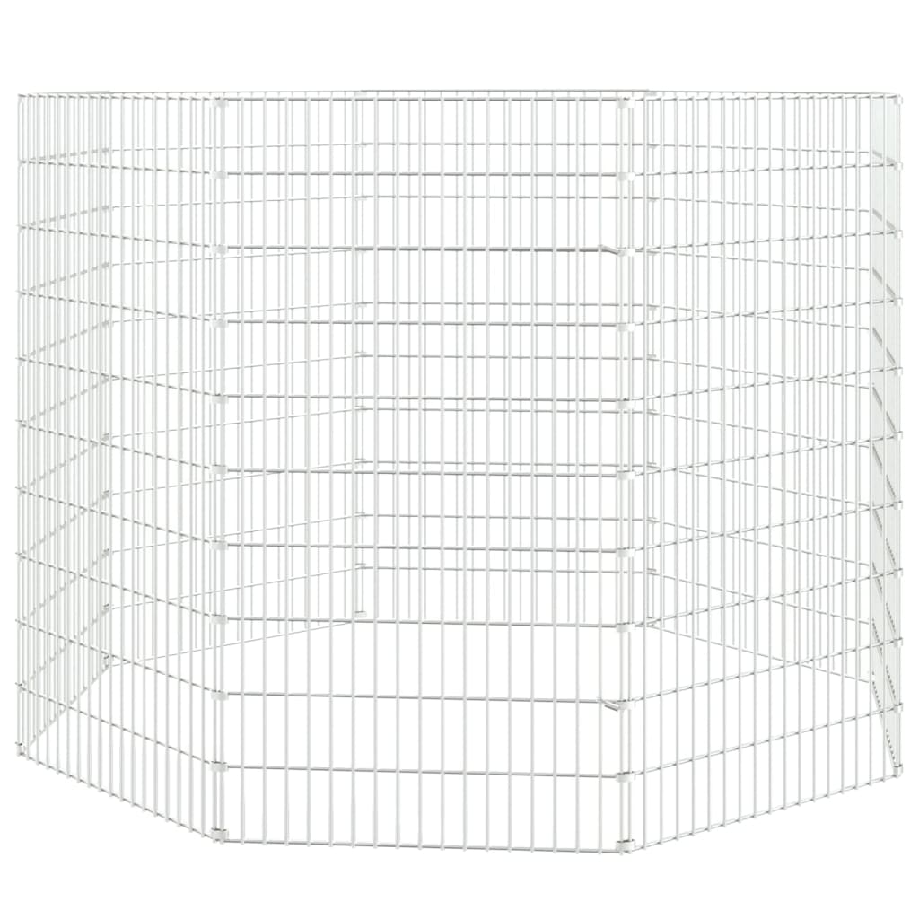 Free Range Animal Enclosure 8-Panel 54x100 cm Galvanised Iron