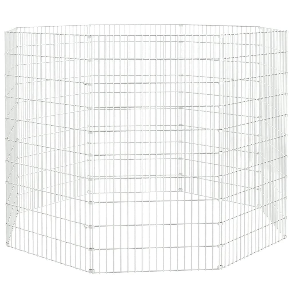 Free Range Animal Enclosure 8-Panel 54x100 cm Galvanised Iron