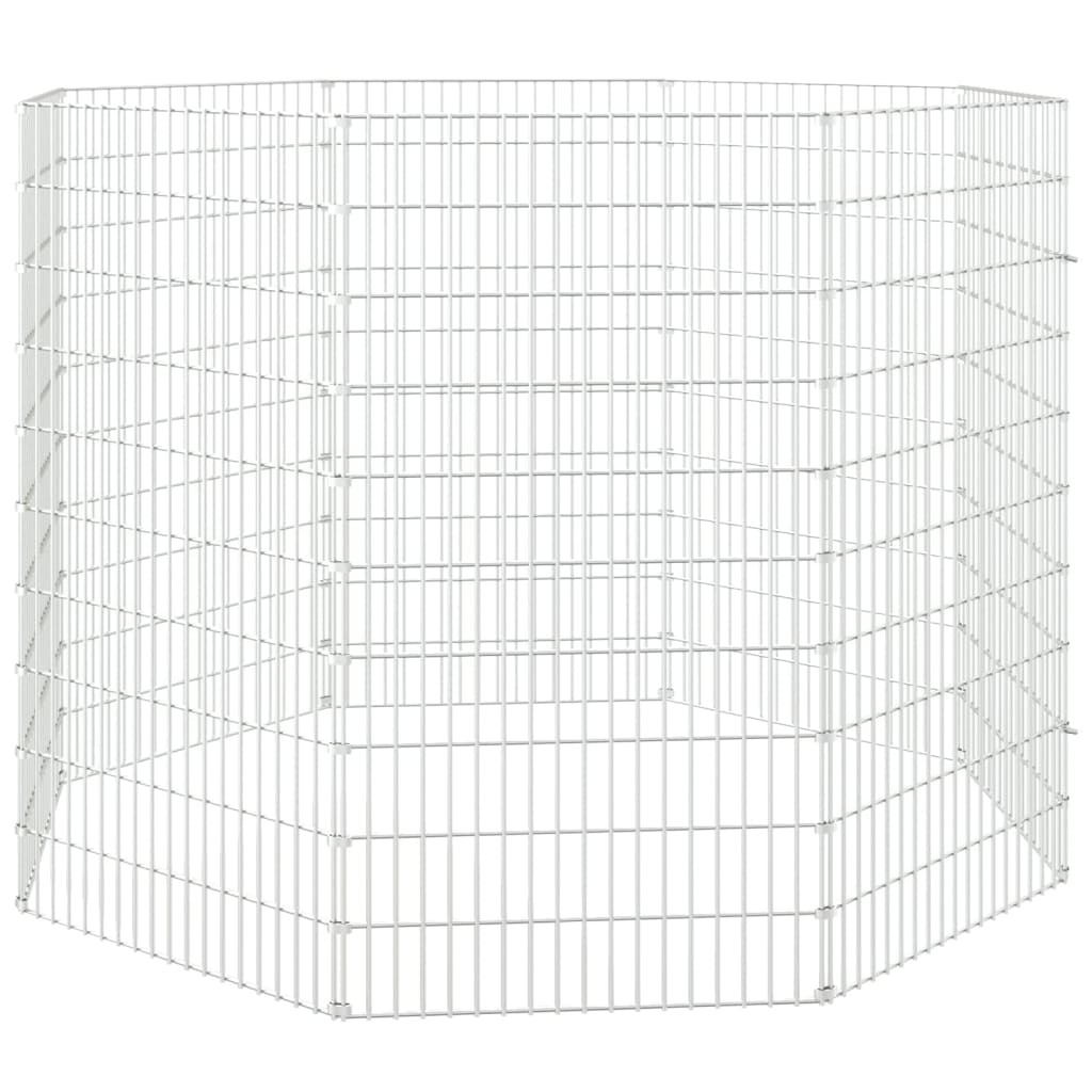 Free Range Animal Enclosure 8-Panel 54x100 cm Galvanised Iron