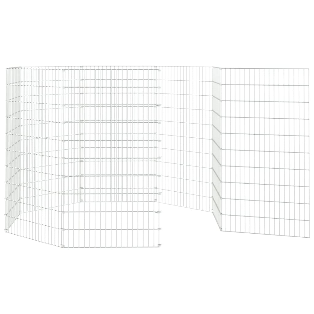 Free Range Animal Enclosure 8-Panel 54x100 cm Galvanised Iron