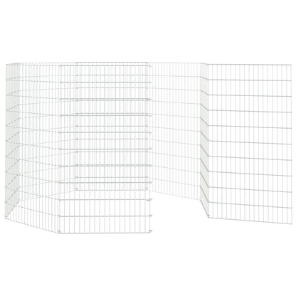 Free Range Animal Enclosure 8-Panel 54x100 cm Galvanised Iron