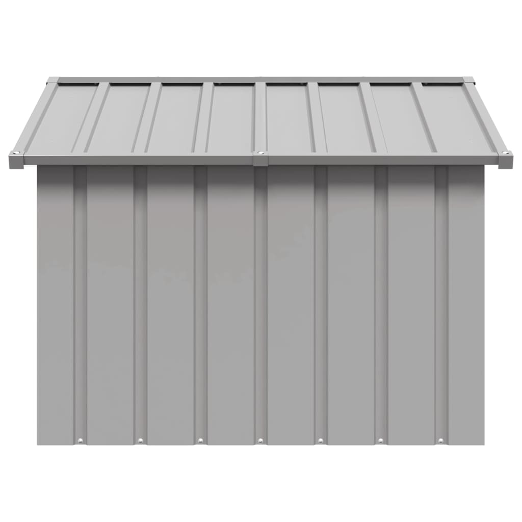 Dog House Grey 116.5x103x81.5 cm Galvanised Steel