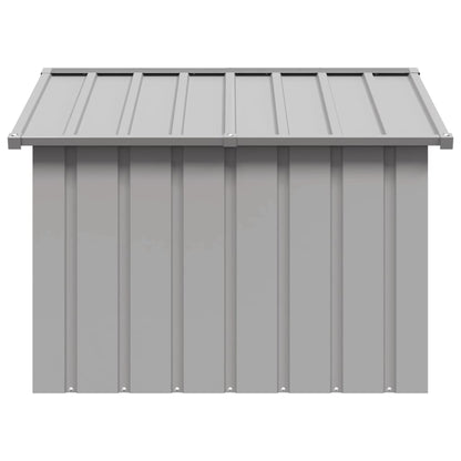 Dog House Grey 116.5x103x81.5 cm Galvanised Steel