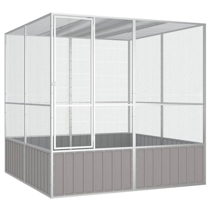 Bird Cage Grey 213.5x217.5x211.5 cm Galvanised Steel