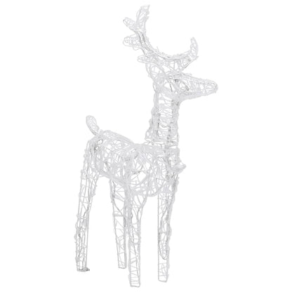 Christmas Reindeers 2 pcs Cold White 80 LEDs Acrylic