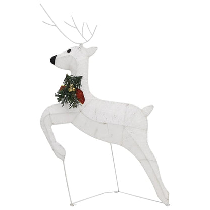 Christmas Reindeers 2 pcs White 40 LEDs