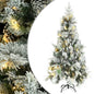 Pre-lit Christmas Tree with Flocked Snow&Cones 225 cm PVC&PE