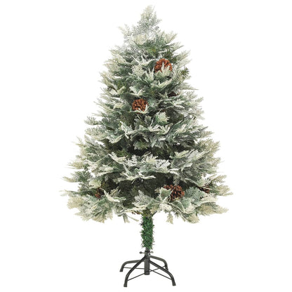 Pre-lit Christmas Tree with Pine Cones Green 120 cm PVC&PE