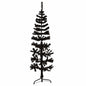 Slim Artificial Half Christmas Tree with Stand Black 150 cm