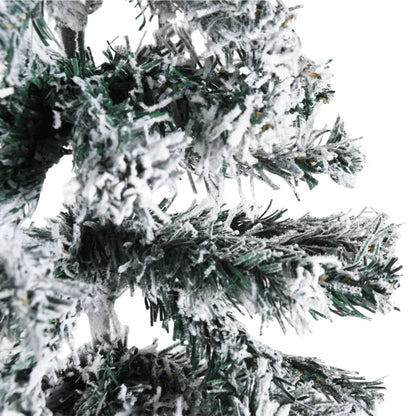 Slim Artificial Half Christmas Tree with Flocked Snow 120 cm