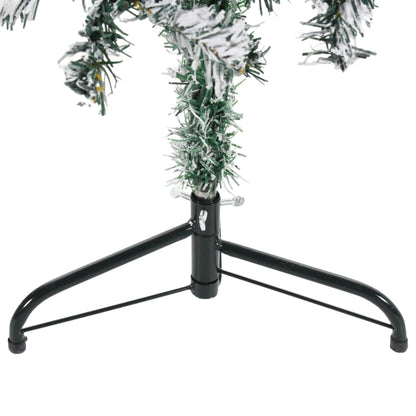 Slim Artificial Half Christmas Tree with Flocked Snow 150 cm