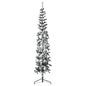 Slim Artificial Half Christmas Tree with Flocked Snow 210 cm