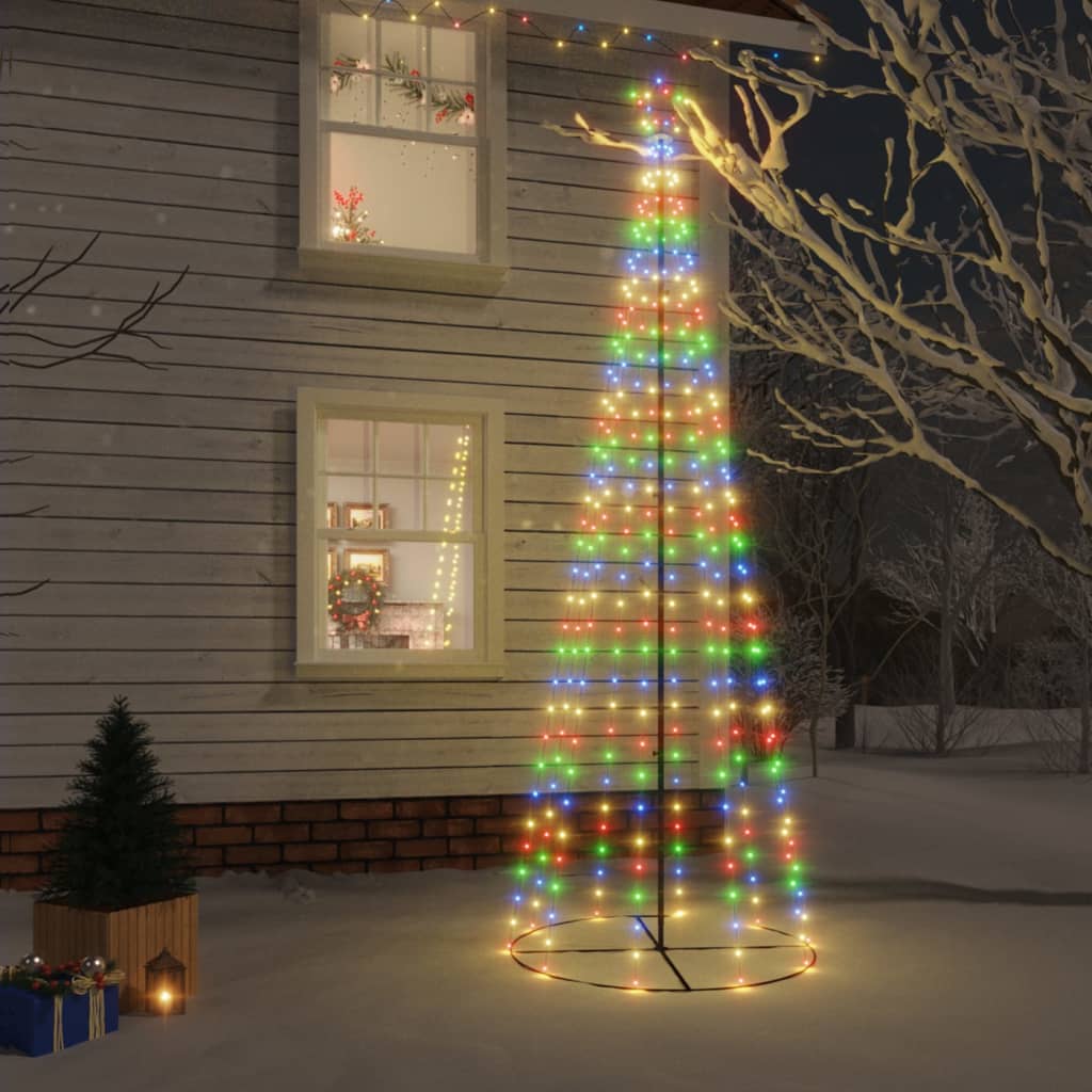 Christmas Cone Tree Colourful 310 LEDs 100x300 cm