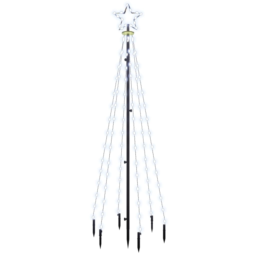 Christmas Tree with Spike Cold White 108 LEDs 180 cm