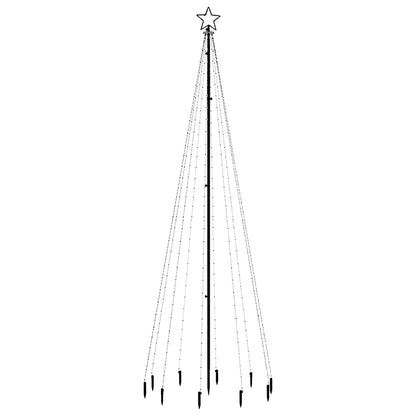 Christmas Tree with Spike Cold White 310 LEDs 300 cm