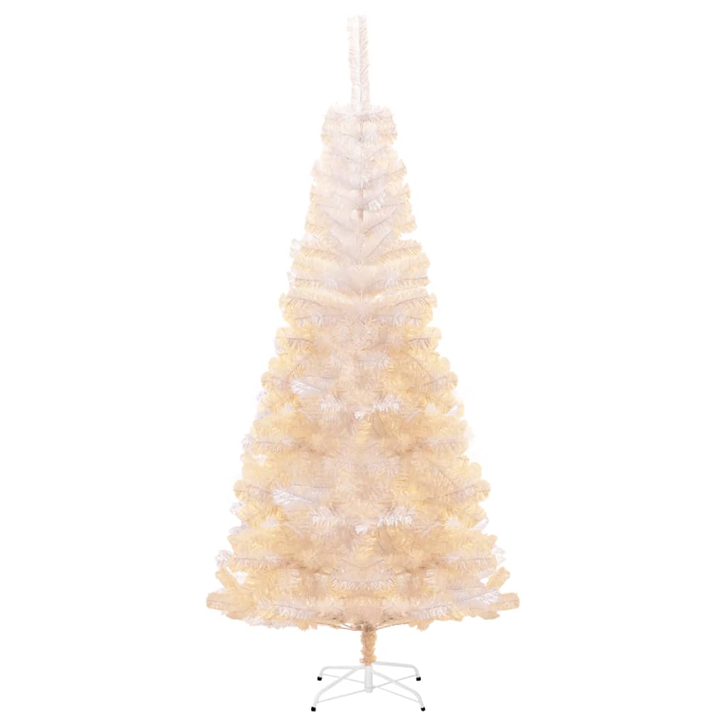 Artificial Christmas Tree with Iridescent Tips White 210 cm PVC