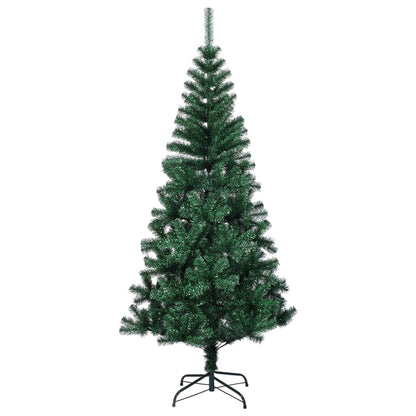 Artificial Christmas Tree with Iridescent Tips Green 180 cm PVC