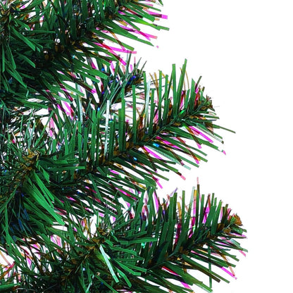 Artificial Christmas Tree with Iridescent Tips Green 180 cm PVC