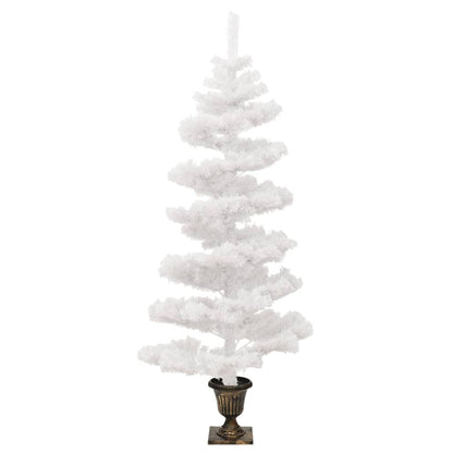 Swirl Pre-lit Christmas Tree with Pot White 120 cm PVC