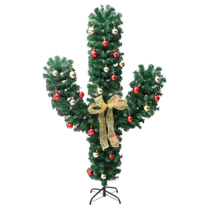 Christmas Cactus with Stand and LED Green 150 cm PVC