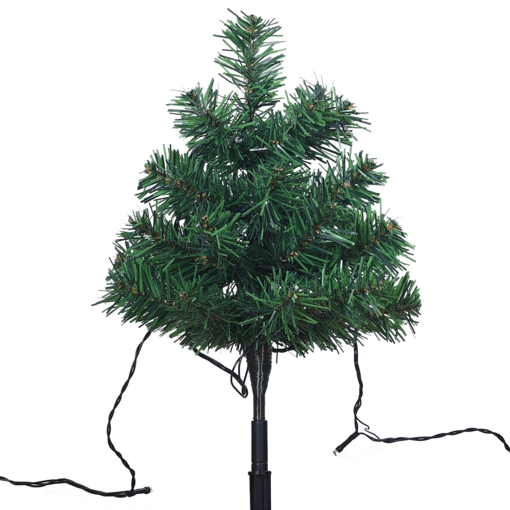 Christmas Pathway Trees 6 pcs with Multicolour LEDs 45 cm PVC