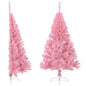 Artificial Half Christmas Tree with Stand Pink 120 cm PVC