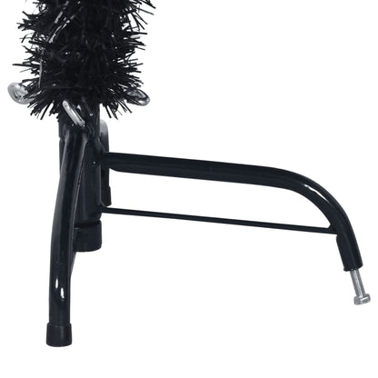 Artificial Half Christmas Tree with Stand Black 120 cm PVC