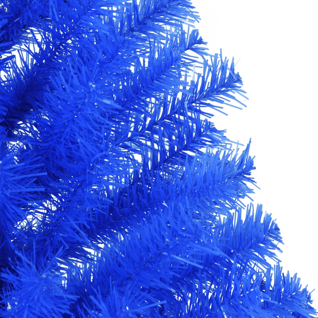 Artificial Half Christmas Tree with Stand Blue 120 cm PVC