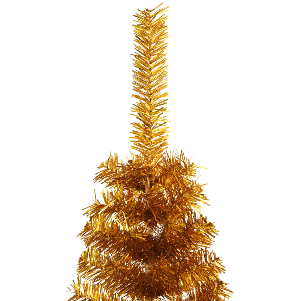 Artificial Half Christmas Tree with Stand Gold 120 cm PET