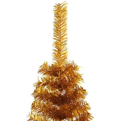 Artificial Half Christmas Tree with Stand Gold 120 cm PET