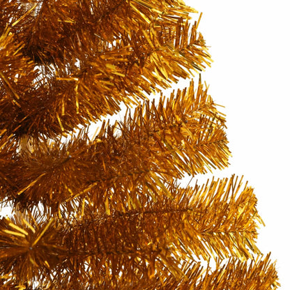 Artificial Half Christmas Tree with Stand Gold 120 cm PET