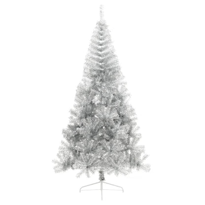 Artificial Half Christmas Tree with Stand Silver 240 cm PET