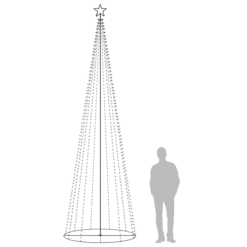 Christmas Cone Tree Warm White 732 LEDs 160x500 cm