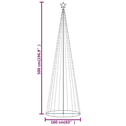 Christmas Cone Tree Warm White 732 LEDs 160x500 cm