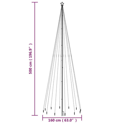 Christmas Tree with Spike Warm White 732 LEDs 500 cm