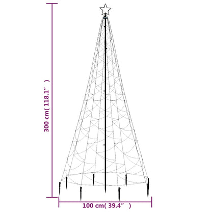 Christmas Tree with Spike Warm White 500 LEDs 300 cm