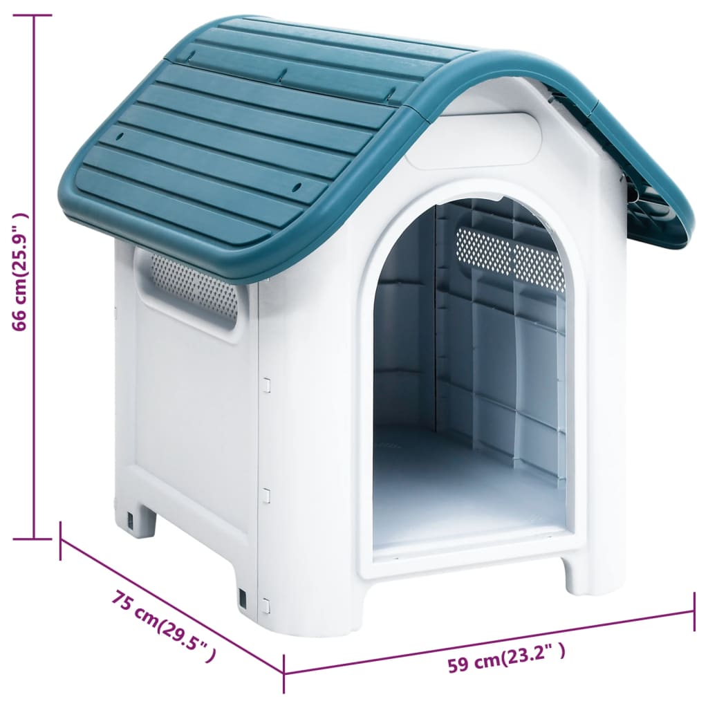 Dog House Blue 59x75x66 cm Polypropylene