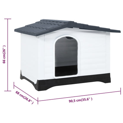 Dog House Grey 90.5x68x66 cm Polypropylene