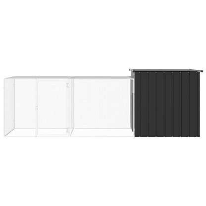 Chicken Cage Anthracite 300x91x100 cm Galvanised Steel