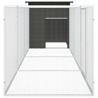 Chicken Cage Anthracite 400x91x100 cm Galvanised Steel