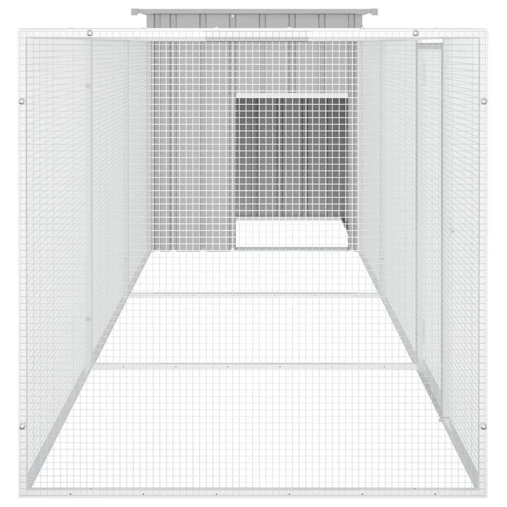 Chicken Cage Grey 400x91x100 cm Galvanised Steel