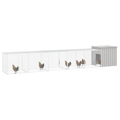 Chicken Cage Grey 600x91x100 cm Galvanised Steel